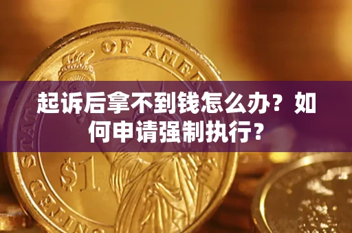 武汉起诉后拿不到钱怎么办？如何申请强制执行？